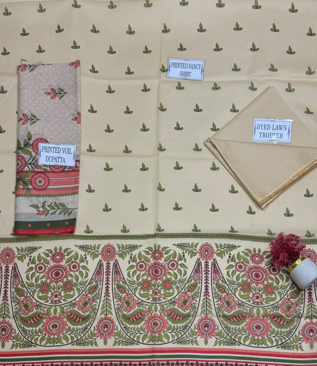 Elegant Printed Lawn 3-Piece Suit (Vol 3)